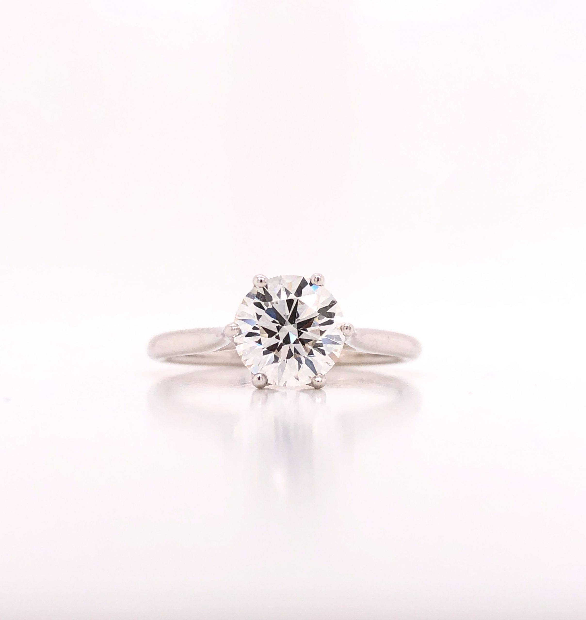 White Gold Solitaire Engagement Ring - 1.53 cttw - David & Sons Fine ...