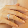 3.00 cttw Hidden Halo Bridal Ring with 2.50  center Round - Image 4