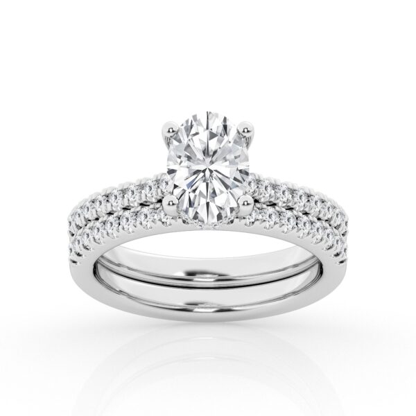 3.00 cttw  Hidden Halo Bridal Ring with 2.50 ct Oval Center Stone